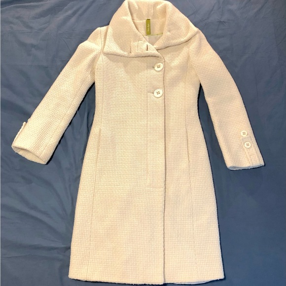 ❌ Soia & Kyo Long Cream Wool Blend Coat - Picture 1 of 14